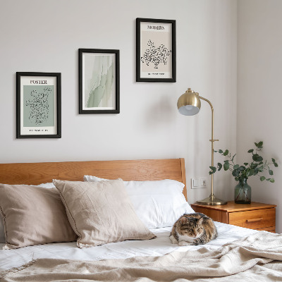 Bilderset mit rahmen Blumen in einer Vase im modernen und minimalistischen Stil