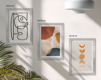 Bilderwand Abstrakte Formen und Farben, modische Dekorationen