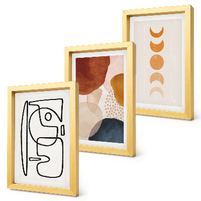 Bilderwand Abstrakte Formen und Farben, modische Dekorationen