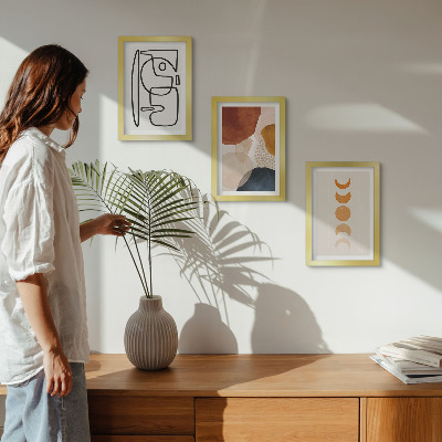 Bilderwand Abstrakte Formen und Farben, modische Dekorationen