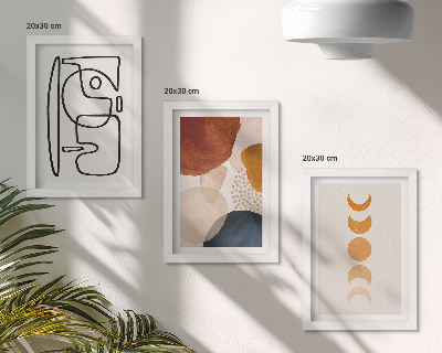 Bilderwand Abstrakte Formen und Farben, modische Dekorationen