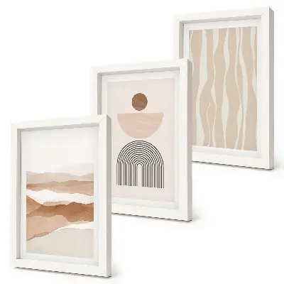 Bilderwand abstrakte Landschaft mit natürlichen Formen und Geometrie