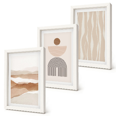 Bilderwand Abstrakte Landschaft, natürliche Formen und Geometrie