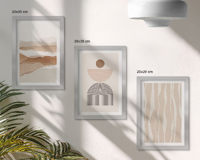 Bilderwand Abstrakte Landschaft, natürliche Formen und Geometrie