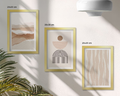 Bilderwand Abstrakte Landschaft, natürliche Formen und Geometrie