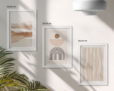 Bilderwand Abstrakte Landschaft, natürliche Formen und Geometrie