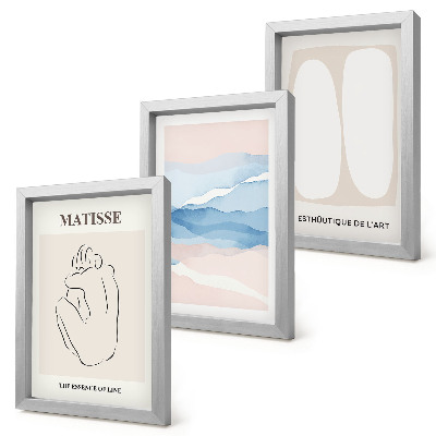 Bilderset mit rahmen Matisses abstrakte Formen und zarte Farben