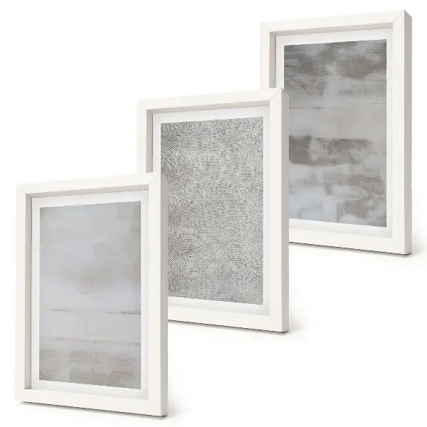 Bilderwand mit modernen Texturstrukturen im minimalistischen Stil