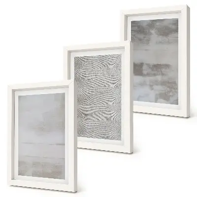 Bilderwand mit modernen Texturstrukturen im minimalistischen Stil