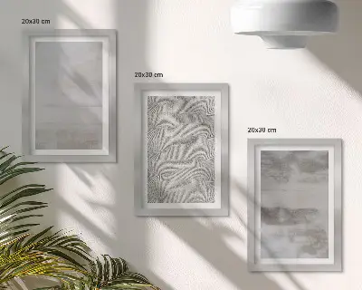 Bilderwand mit modernen Texturstrukturen im minimalistischen Stil