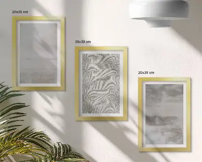 Bilderwand mit modernen Texturstrukturen im minimalistischen Stil