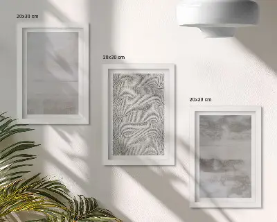 Bilderwand mit modernen Texturstrukturen im minimalistischen Stil