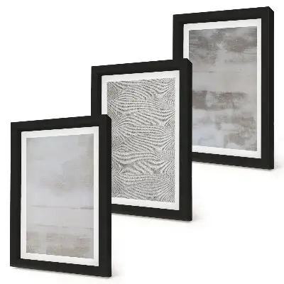 Bilderwand mit modernen Texturstrukturen im minimalistischen Stil