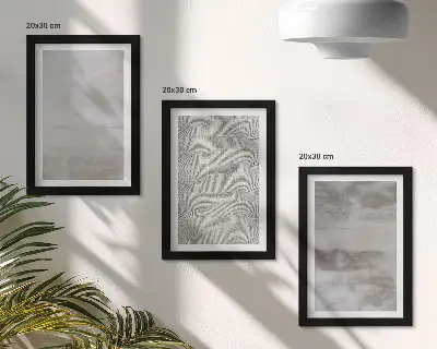 Bilderwand mit modernen Texturstrukturen im minimalistischen Stil