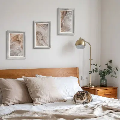 Bilderwand mit abstrakter Marmor-Steintextur
