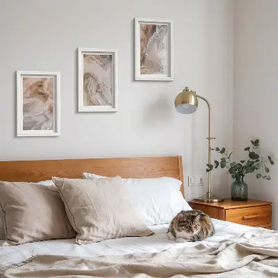 Bilderwand mit abstrakter Marmor-Steintextur