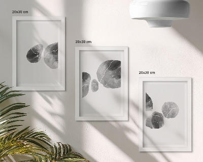 Fotowand abstrakte minimalistische Malerei mit Farbflecken