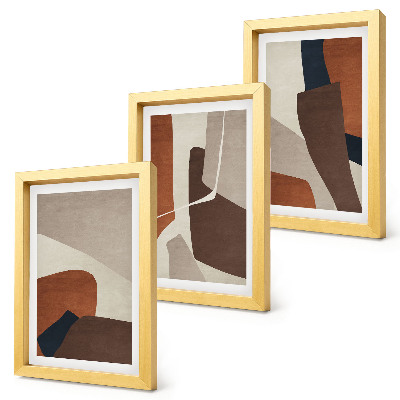 Bilderwand Abstraktion von Strukturformen im modernen Stil