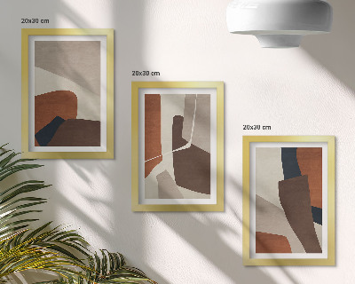 Bilderwand Abstraktion von Strukturformen im modernen Stil