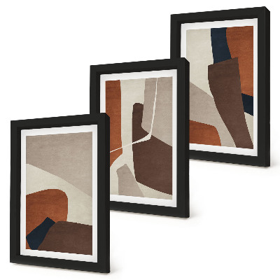 Bilderwand Abstraktion von Strukturformen im modernen Stil