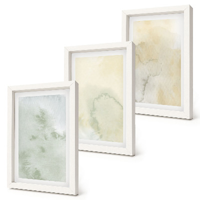Bilderset mit rahmen Pastellfarben auf Leinwand, Farbstrukturen