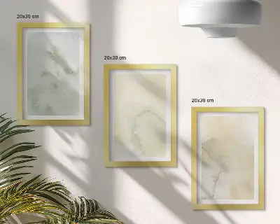Bilderset mit Rahmen Pastellfarben mit Farbstrukturen auf Leinwand