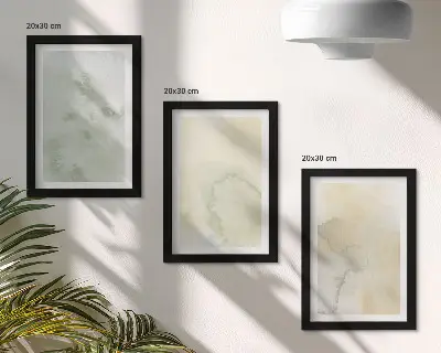 Bilderset mit Rahmen Pastellfarben mit Farbstrukturen auf Leinwand