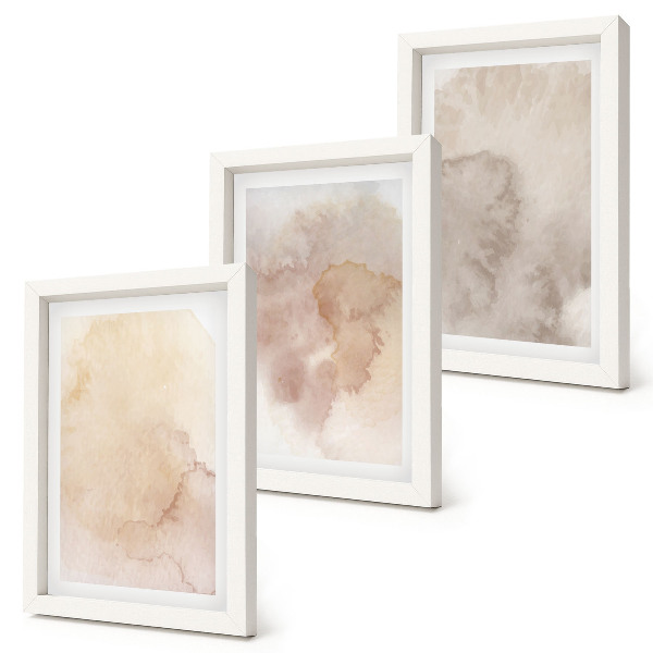 Fotowand Warme Aquarelle auf Leinwand mit pastellfarbenen Texturen