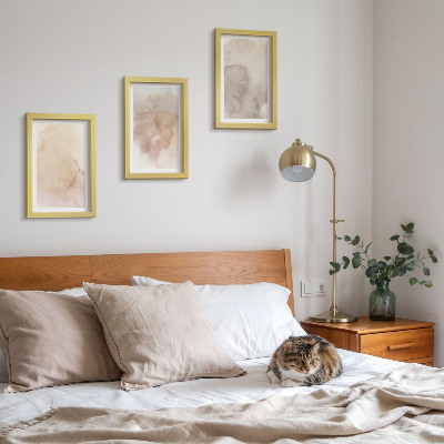 Fotowand Warme Aquarelle auf Leinwand mit pastellfarbenen Texturen
