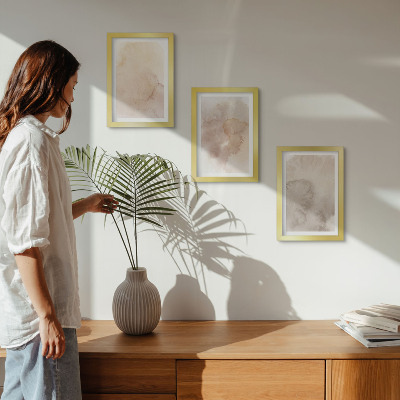 Fotowand Warme Aquarelle auf Leinwand mit pastellfarbenen Texturen