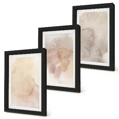 Fotowand Warme Aquarelle auf Leinwand mit pastellfarbenen Texturen
