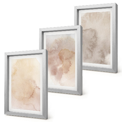 Fotowand Warme Aquarelle auf Leinwand mit pastellfarbenen Texturen