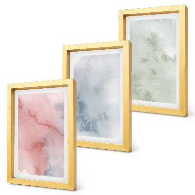 Fotowand Pastellfarbene Strukturen, bunte Aquarelle auf Leinwand