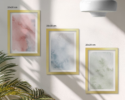 Fotowand Pastellfarbene Strukturen, bunte Aquarelle auf Leinwand