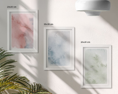 Fotowand Pastellfarbene Strukturen, bunte Aquarelle auf Leinwand
