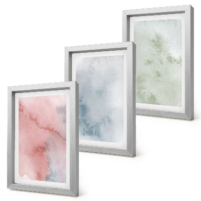 Fotowand Pastellfarbene Strukturen, bunte Aquarelle auf Leinwand