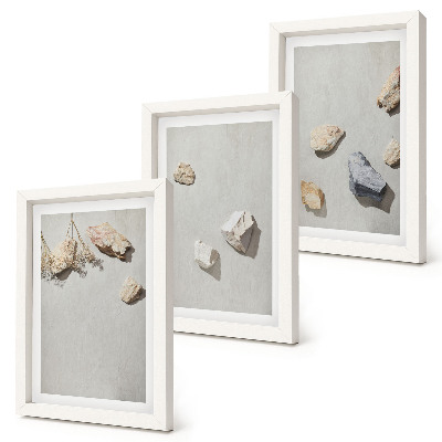 Bilderwand Boho-Strandsteine, minimalistische Dekorationen