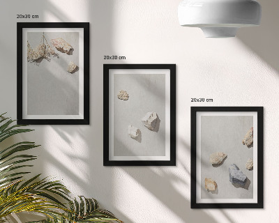 Bilderwand Boho-Strandsteine, minimalistische Dekorationen