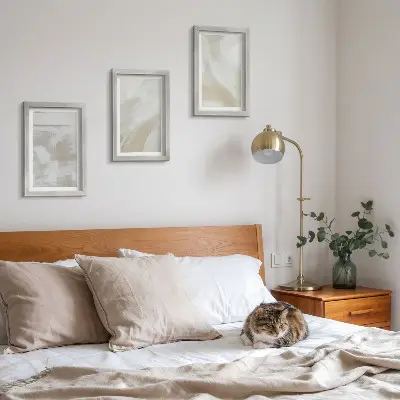 Fotowand mit abstrakten Pinselstrichen auf Leinwand