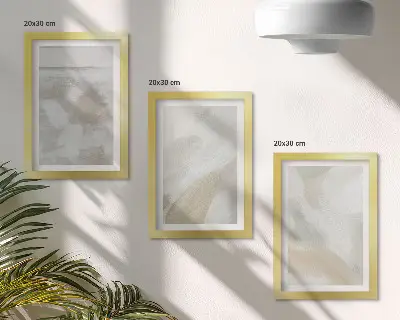 Fotowand mit abstrakten Pinselstrichen auf Leinwand