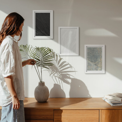 Bilderwand Elegante Steinstrukturen in verschiedenen Farben
