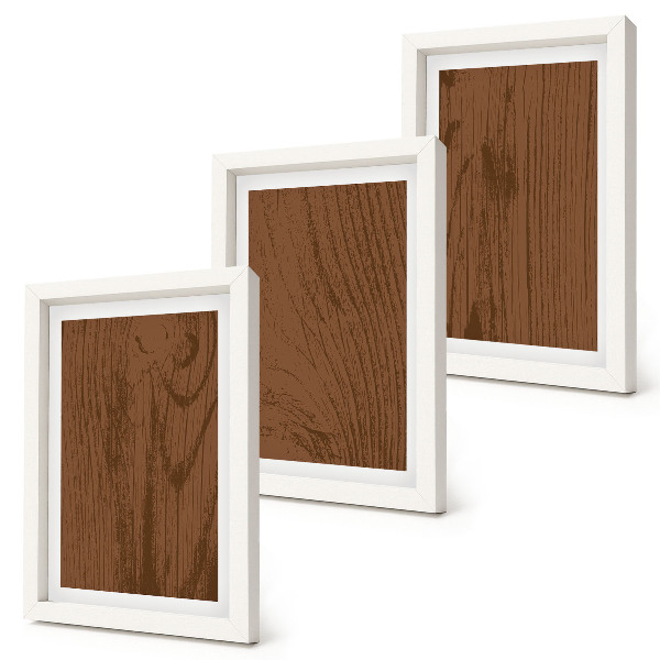 Bilderset mit rahmen Holzmaserung, Baumrindenstruktur, Minimalismus