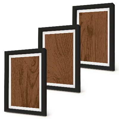 Bilderset mit rahmen Holzmaserung, Baumrindenstruktur, Minimalismus