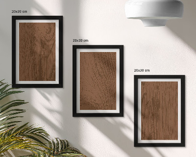 Bilderset mit rahmen Holzmaserung, Baumrindenstruktur, Minimalismus