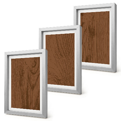 Bilderset mit rahmen Holzmaserung, Baumrindenstruktur, Minimalismus