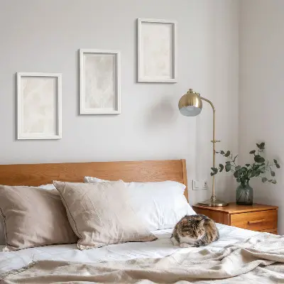 Bilderwand mit eleganter Marmorstein-Hintergrundtextur