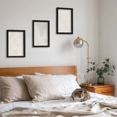 Bilderwand mit eleganter Marmorstein-Hintergrundtextur