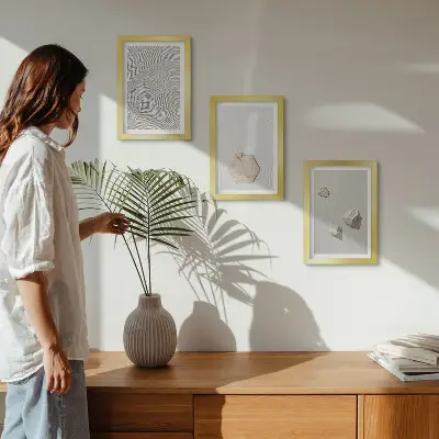 Fotowand leichte Texturen im Sand im zarten Boho-Stil