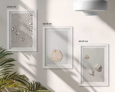 Fotowand Leichte Texturen im Sand, zarter Boho-Stil