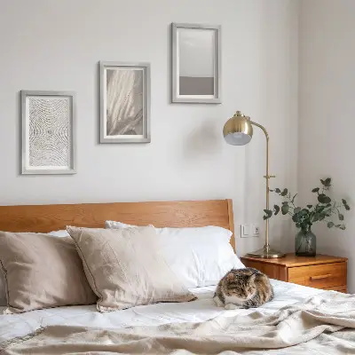 Fotowand mit zarten natürlichen Texturen im Boho-Stil